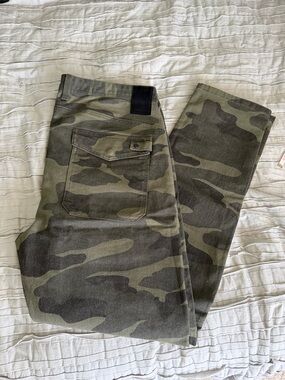 Men's Camo Utility Pants - Olive Green 36W 34L